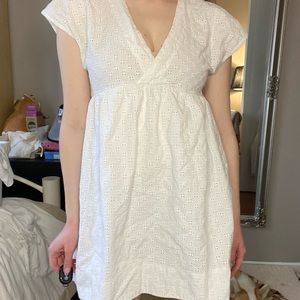 Aritzia white wilfred misha eyelet dress